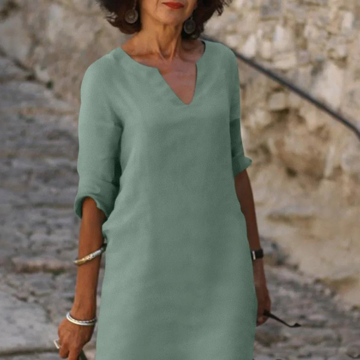 Romy | Comfortable V-Neck Dress