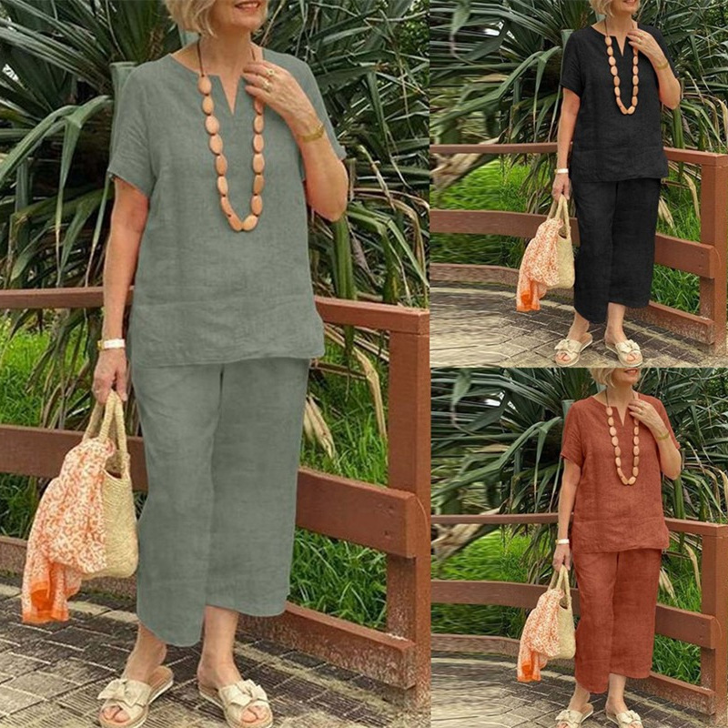 Women's Casual Top & Pants 2-Piece Set