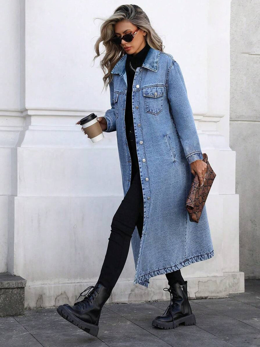 Maya | Longline Denim Coat