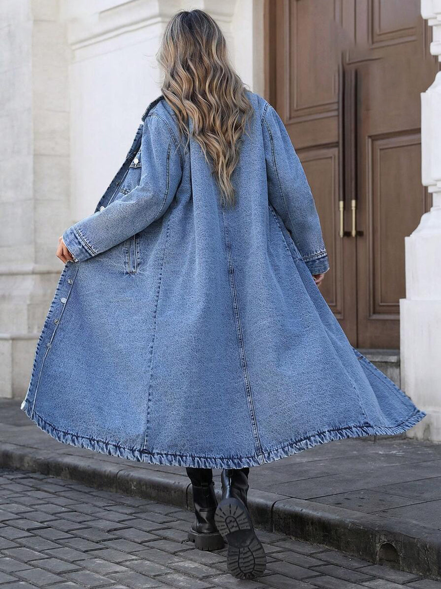 Maya | Longline Denim Coat