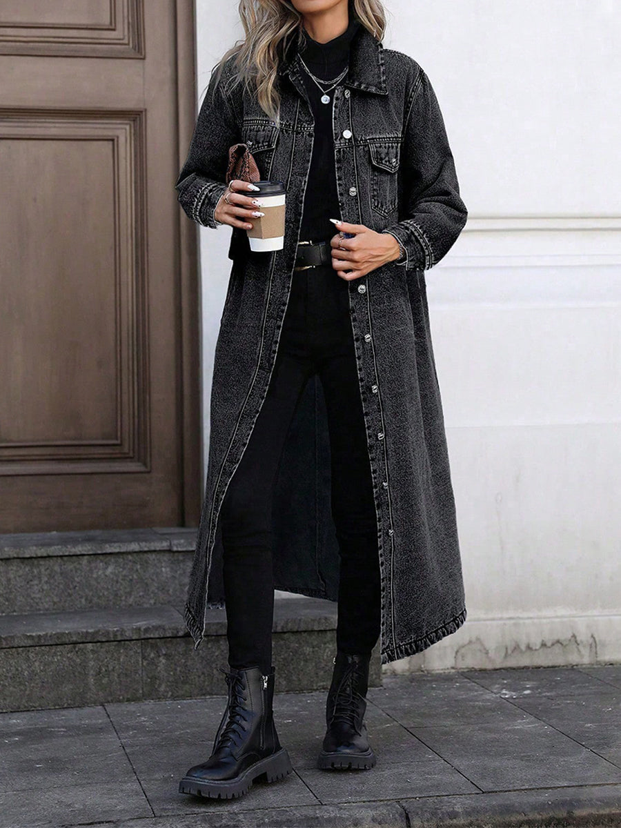 Maya | Longline Denim Coat