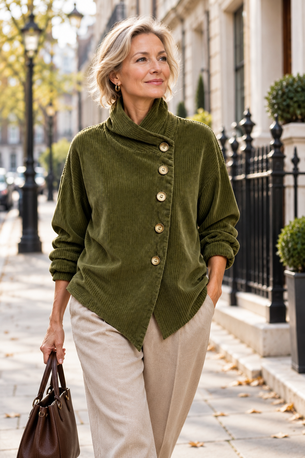 Tina™ | Asymmetric Corduroy Top