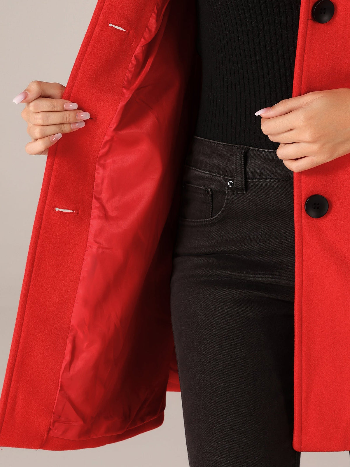 Birgitta - Women’s Winter Coat with One Button
