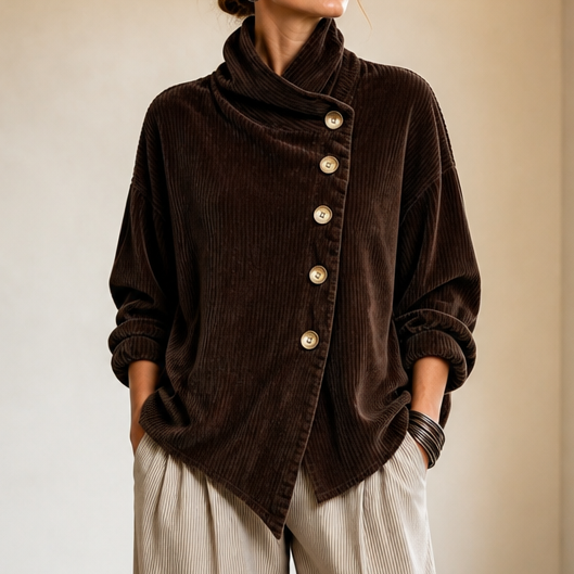 Tina™ | Asymmetric Corduroy Top