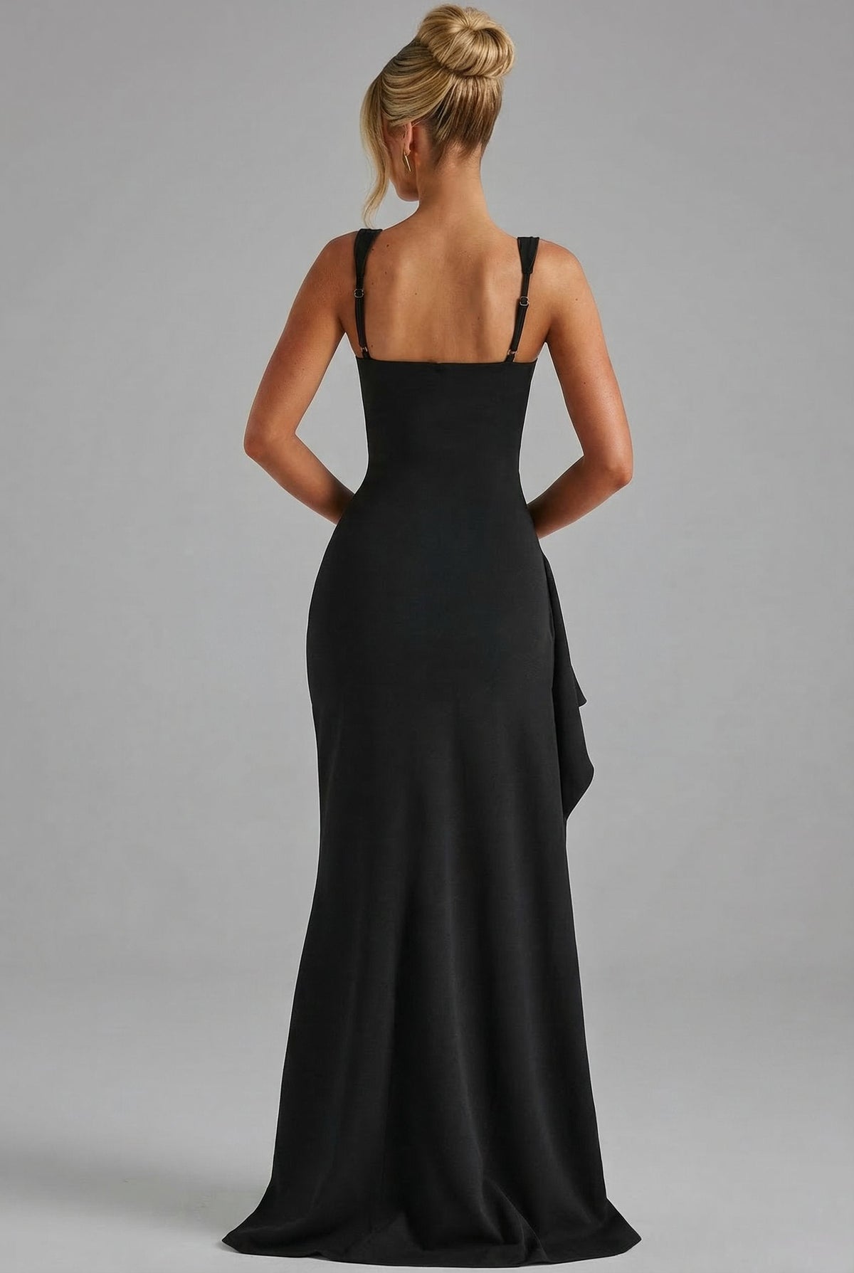Madison | Women's Elegant Open-Back Bodycon Slip Maxi Dresses Leg Split